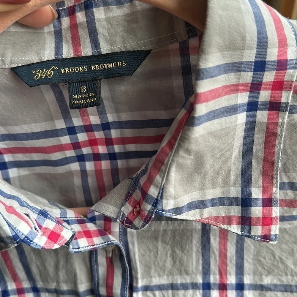 Brooks Brothers Plaid‎ top | 6 - Image 4