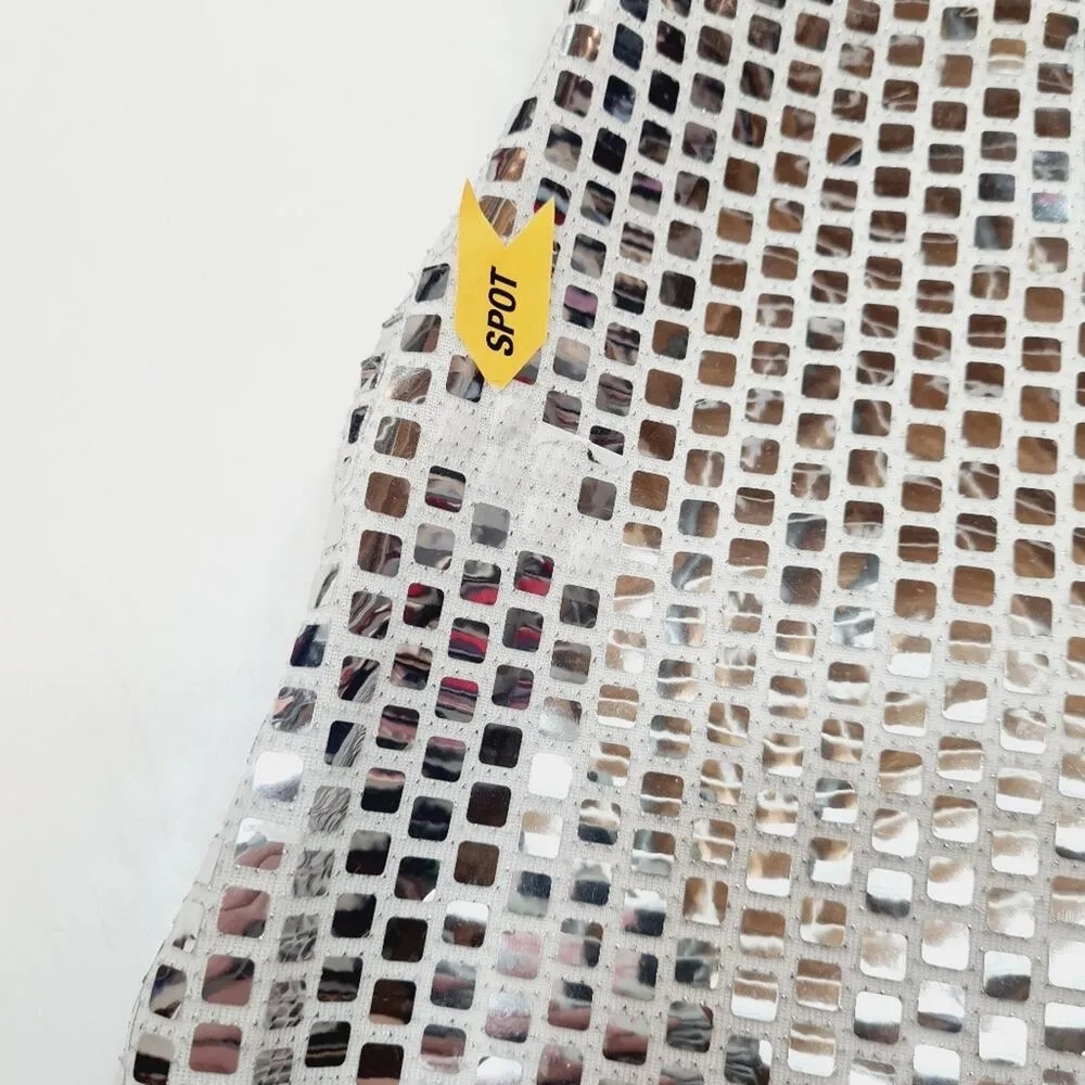 superdown  Erin Mini Skirt in Silver Medium - Image 10