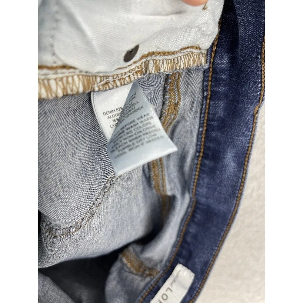LOFT Ann Taylor Women's Blue Denim Jeans Size 4 Medium Wash Blend Skinny Crop - Image 4