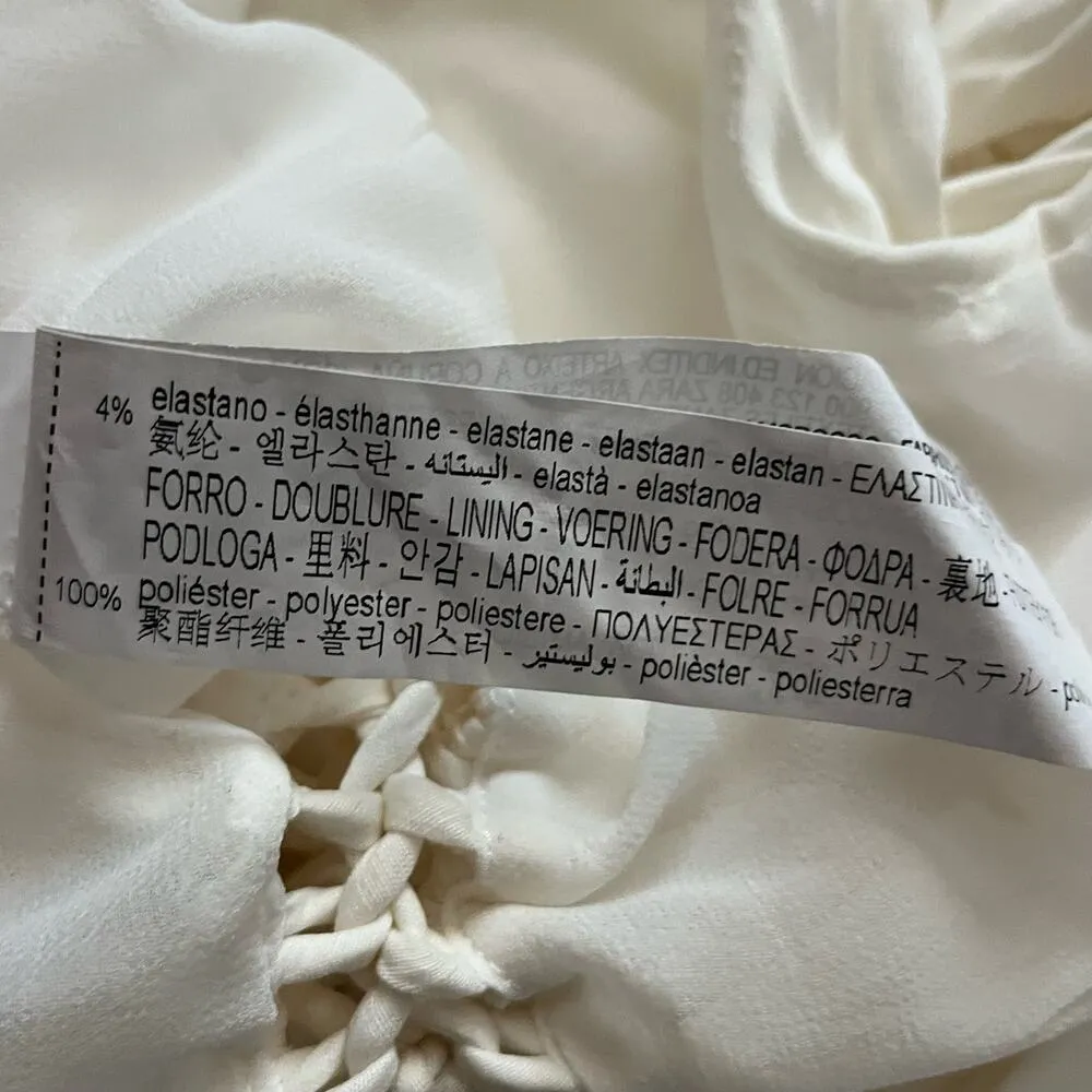 Zara Ruched Ruffled Dress - Size M - Image 10