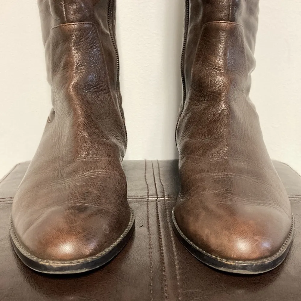 Calvin Klein Rowan Brown Leather Boots - Image 5