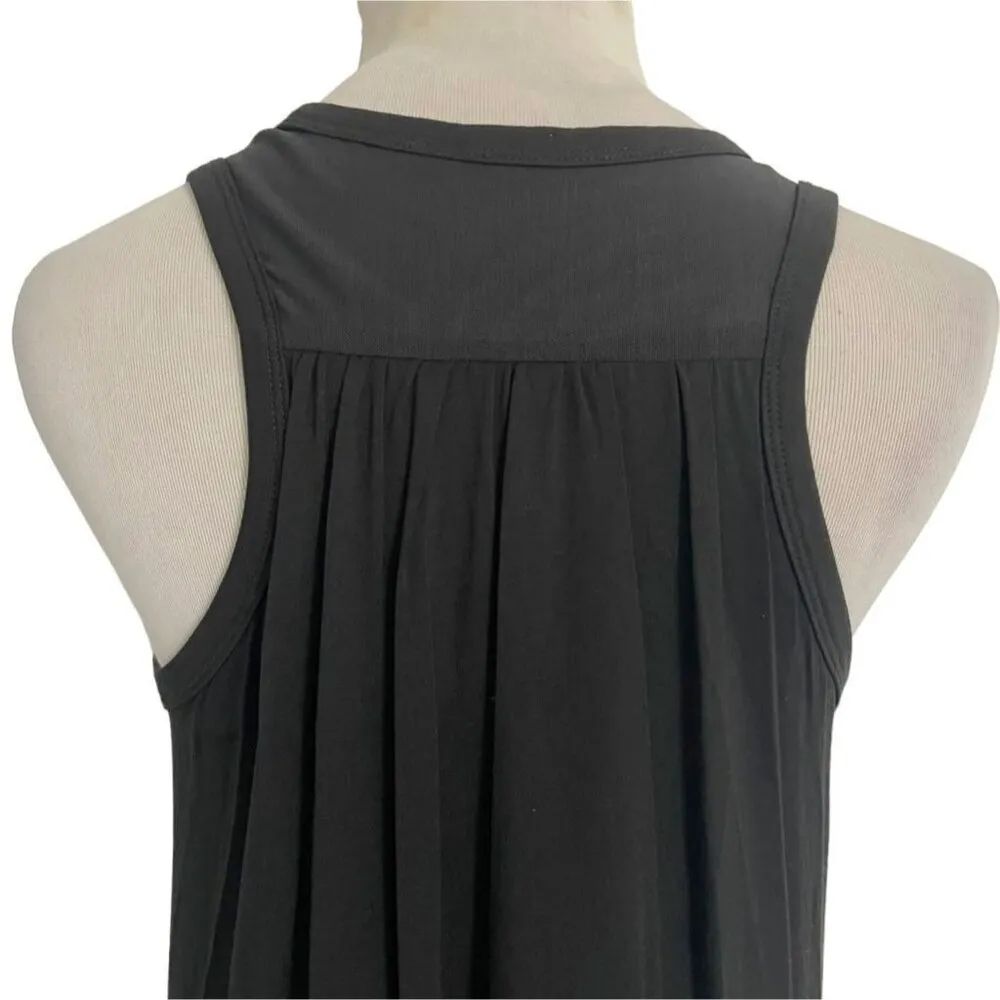 SheBird Size 4 The Tunic Tank Dress Black Pockets Built in Bra Travel Flowy - Image 6