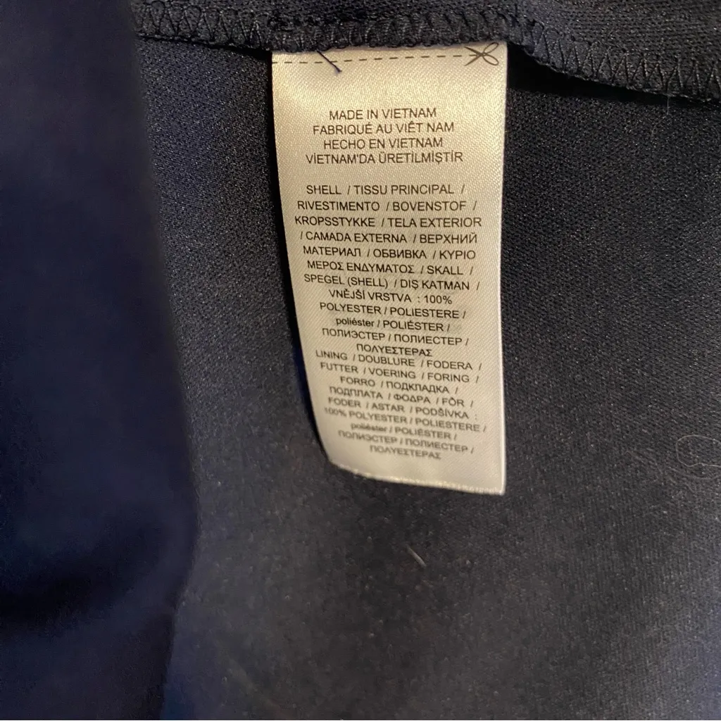 Lauren Ralph Lauren Mini Dress 14 Navy Blue Floral Cottagecore Preppy Feminine - Image 3