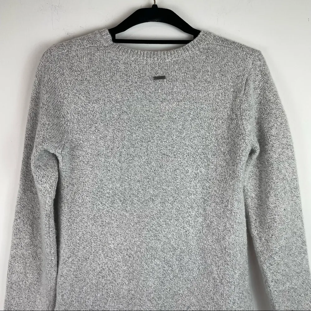 PRANA Women's Sz Small Nolan Gray Cable Knit Pullover Tunic Sweater Wool Mohair - Image 9