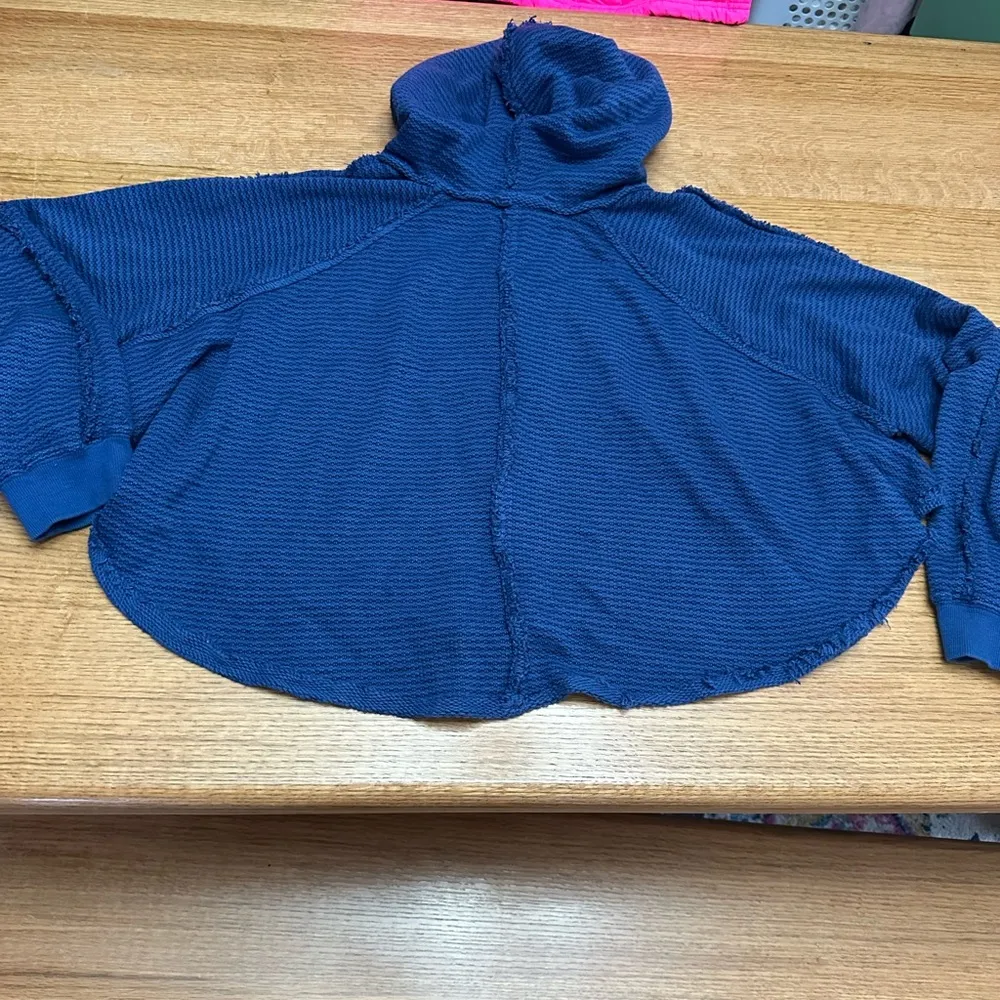 Free People EUC Striped Kara Cardi in shaded lake oversized small 32” p2p - Image 7