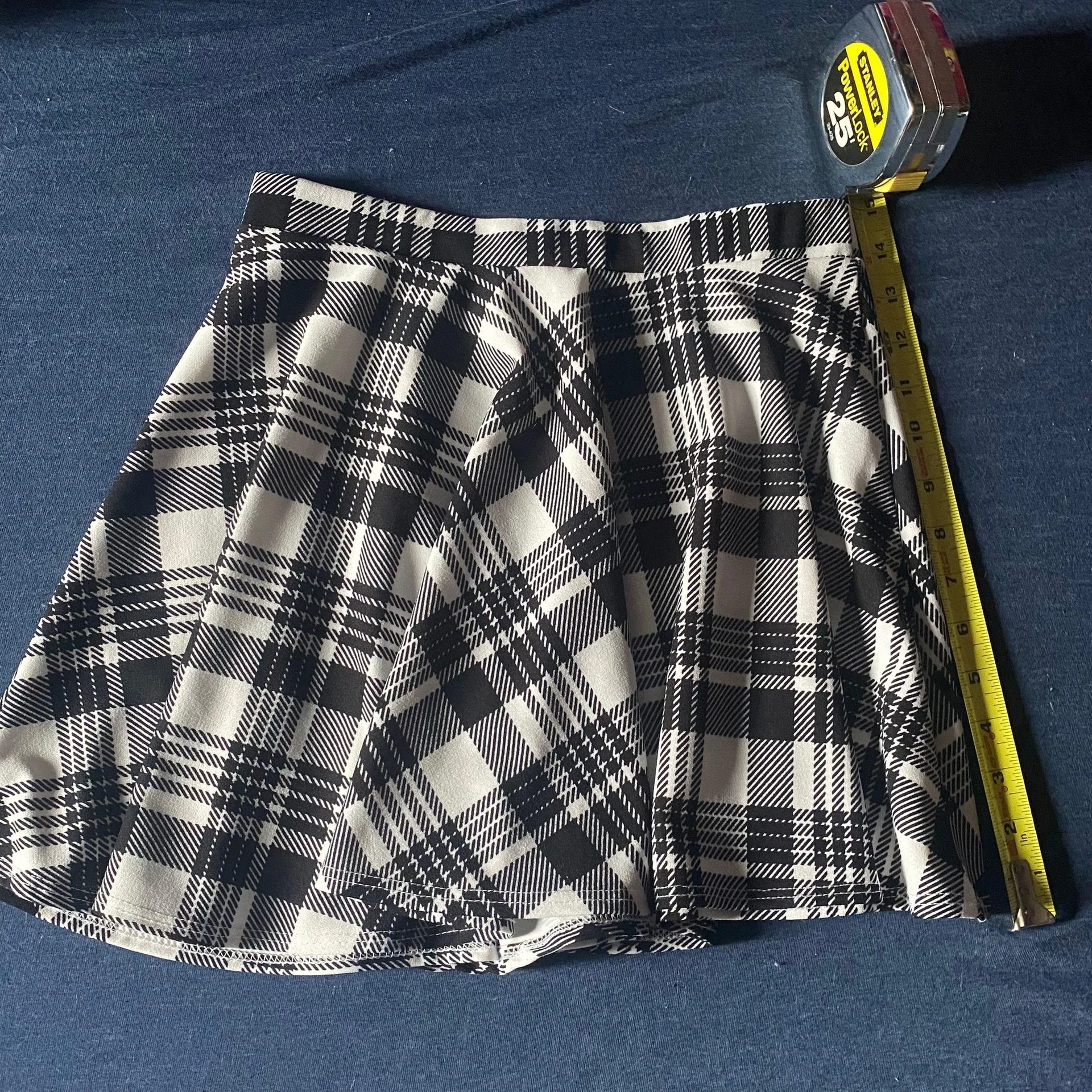Plaid Mini Skirt Multiple Size M - Image 3