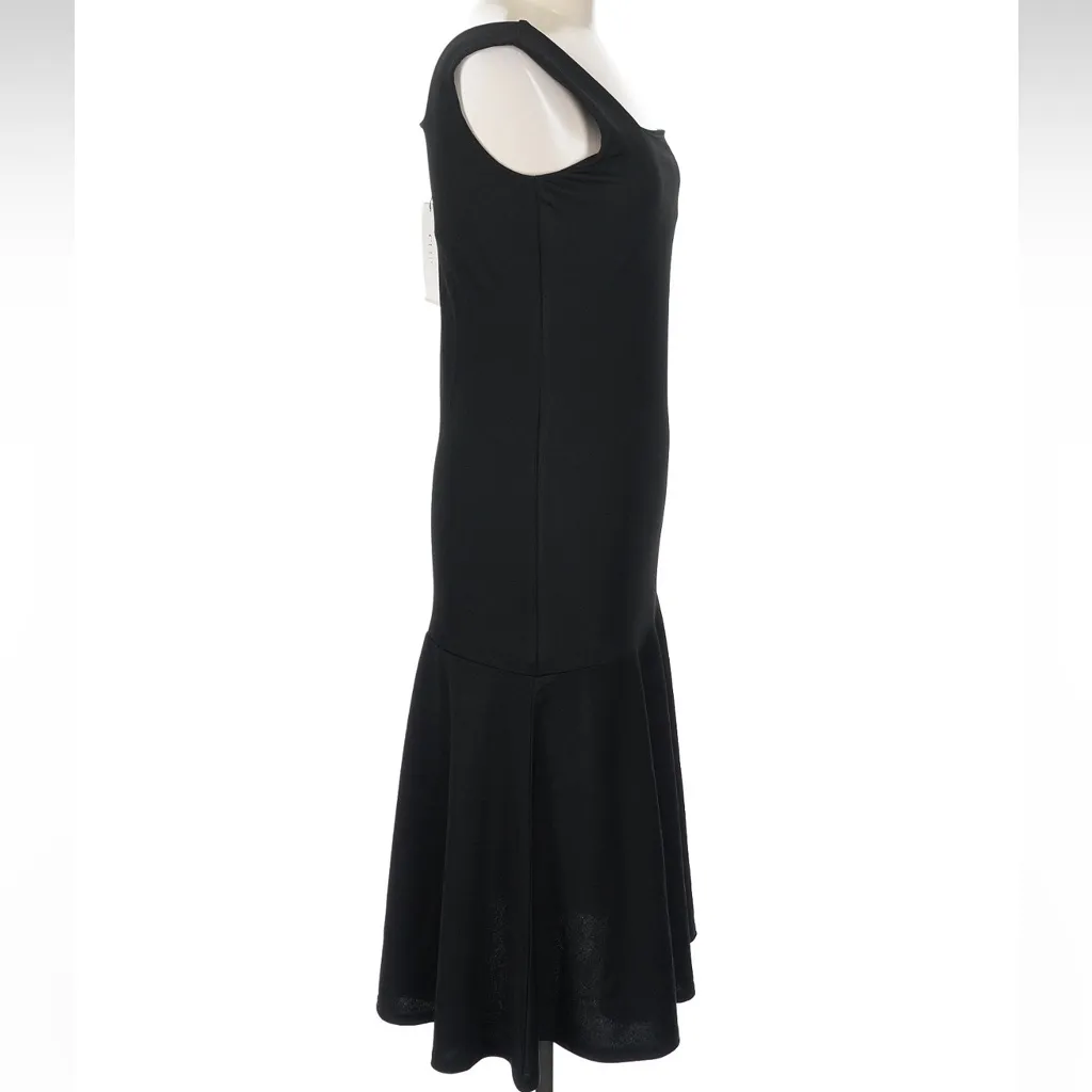 Club L London Classic Timeless Chic Black Midi Dress Mermaid Hem Size 10 NWT - Image 3