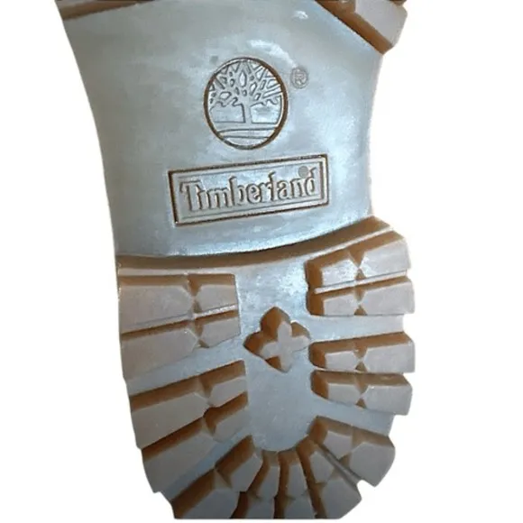 Timberlands Black Lace Up Combat Boots Textured Shaft Chunky Sole Women's Size 7 - Image 10