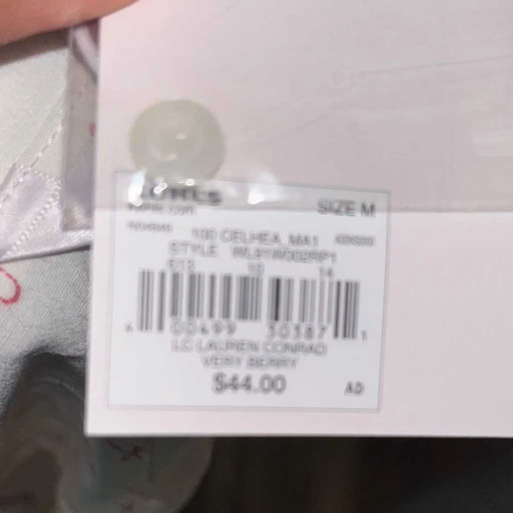 Lauren Conrad Womens Long Sleeve Button Up Blouse M Tie Front Stars Moons - Image 4