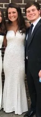 Cream Lace Gown White Size L - Image 3