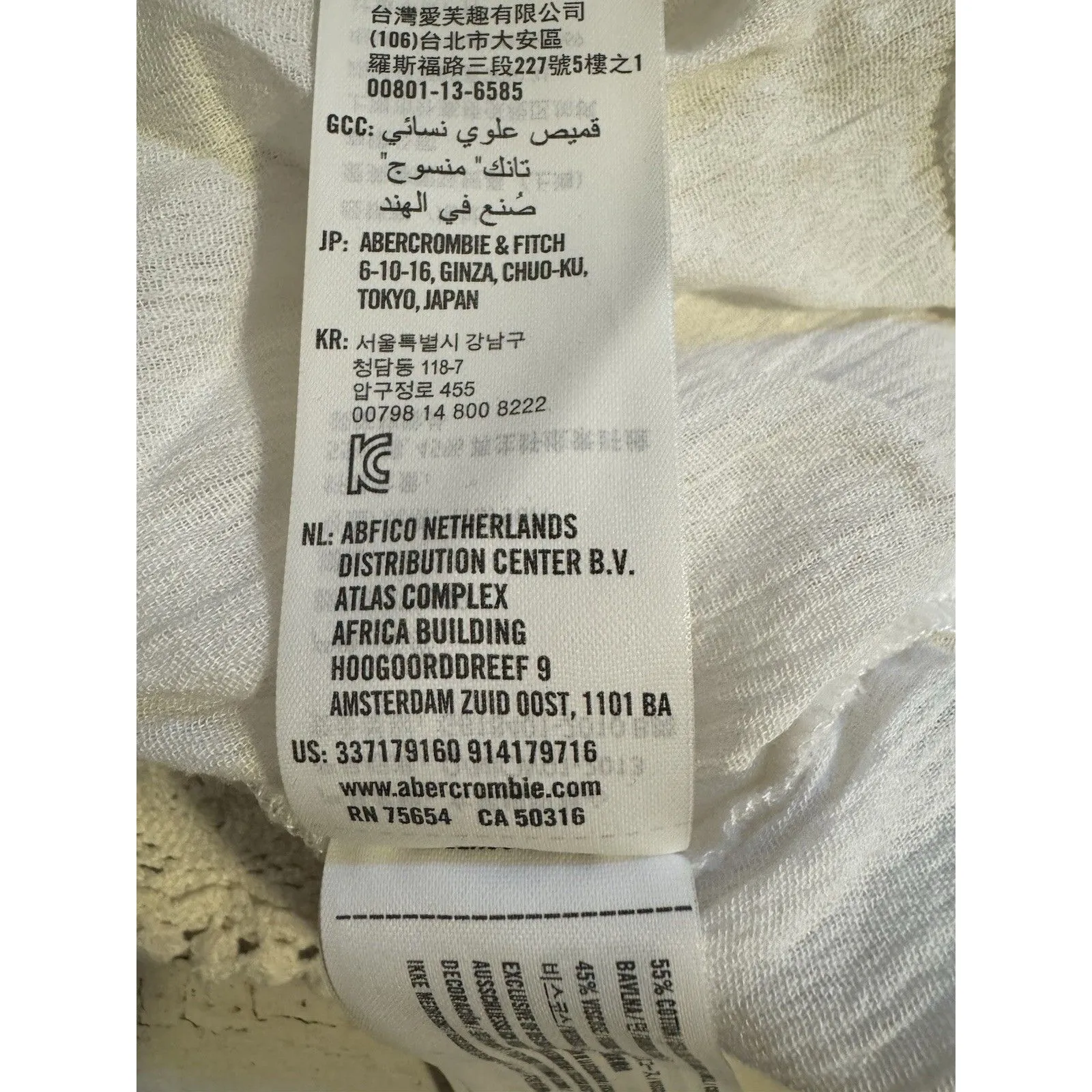 Hollister Embroidered Crop Top Large White Peasant Boho  Cotton -Linen Like - Image 5