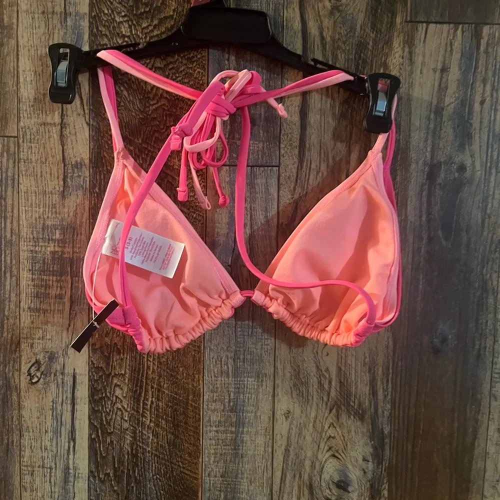 NWT Juniors Women NO BOUNDARIES sz small Bikini Swim Layered Triangle Top - Image 5