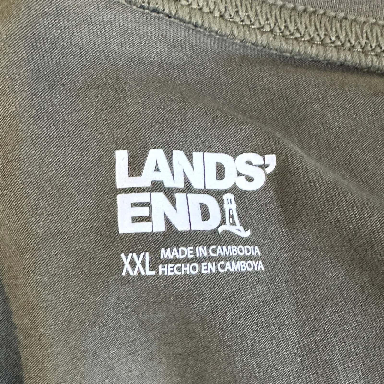 NWT Lands' End Capri Pants Women’s XXL Green Cotton Minimalist Casual Basic - Image 5