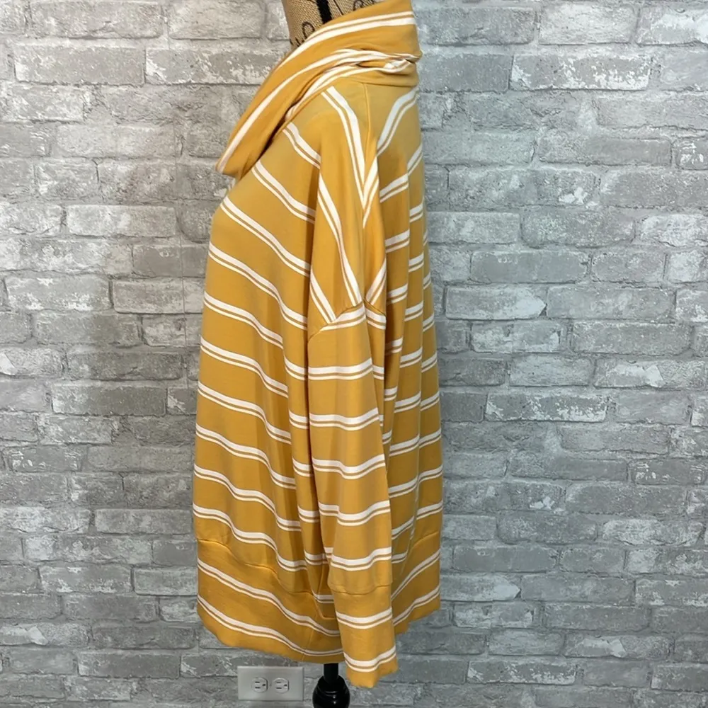 Garnet Hill Yellow Striped Cowneck - Image 5