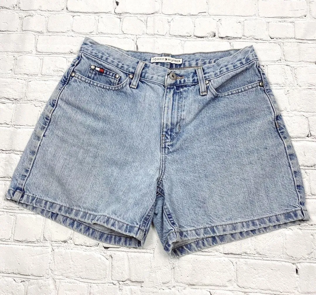 Tommy Hilfiger Vintage Light Wash Denim Shorts 29” Waist - Image 2