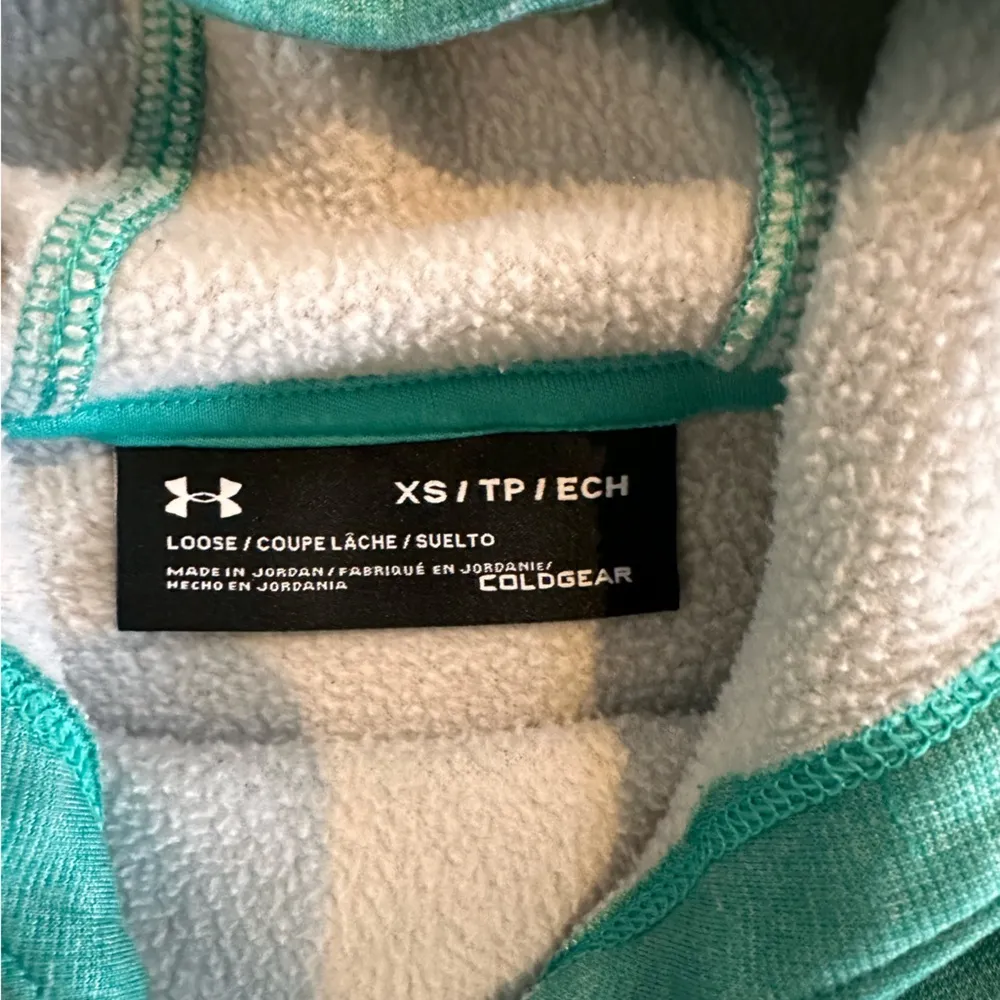 Under armor women’s size XS teal and purple logo hoodie - Image 3