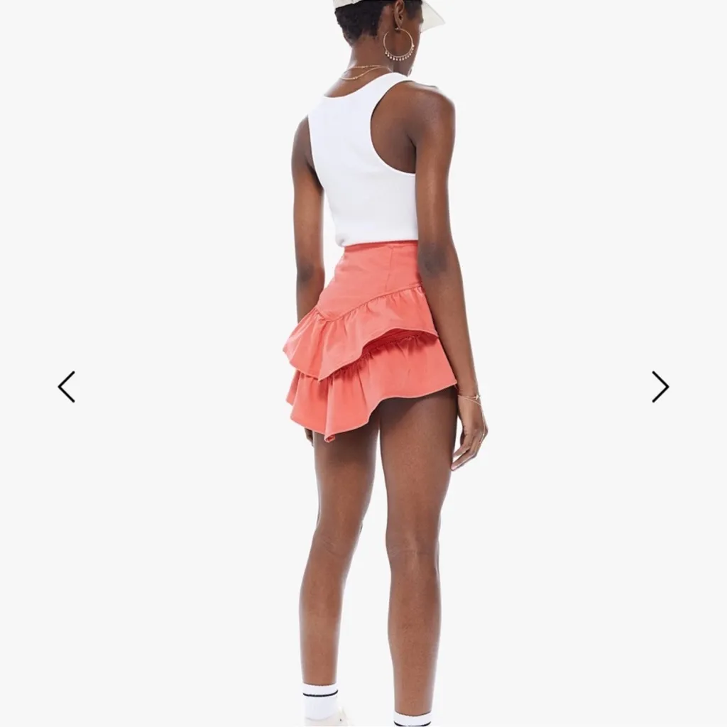 MOTHER‎ Ruffle Mini Skirt Orange Size 00 - Image 3