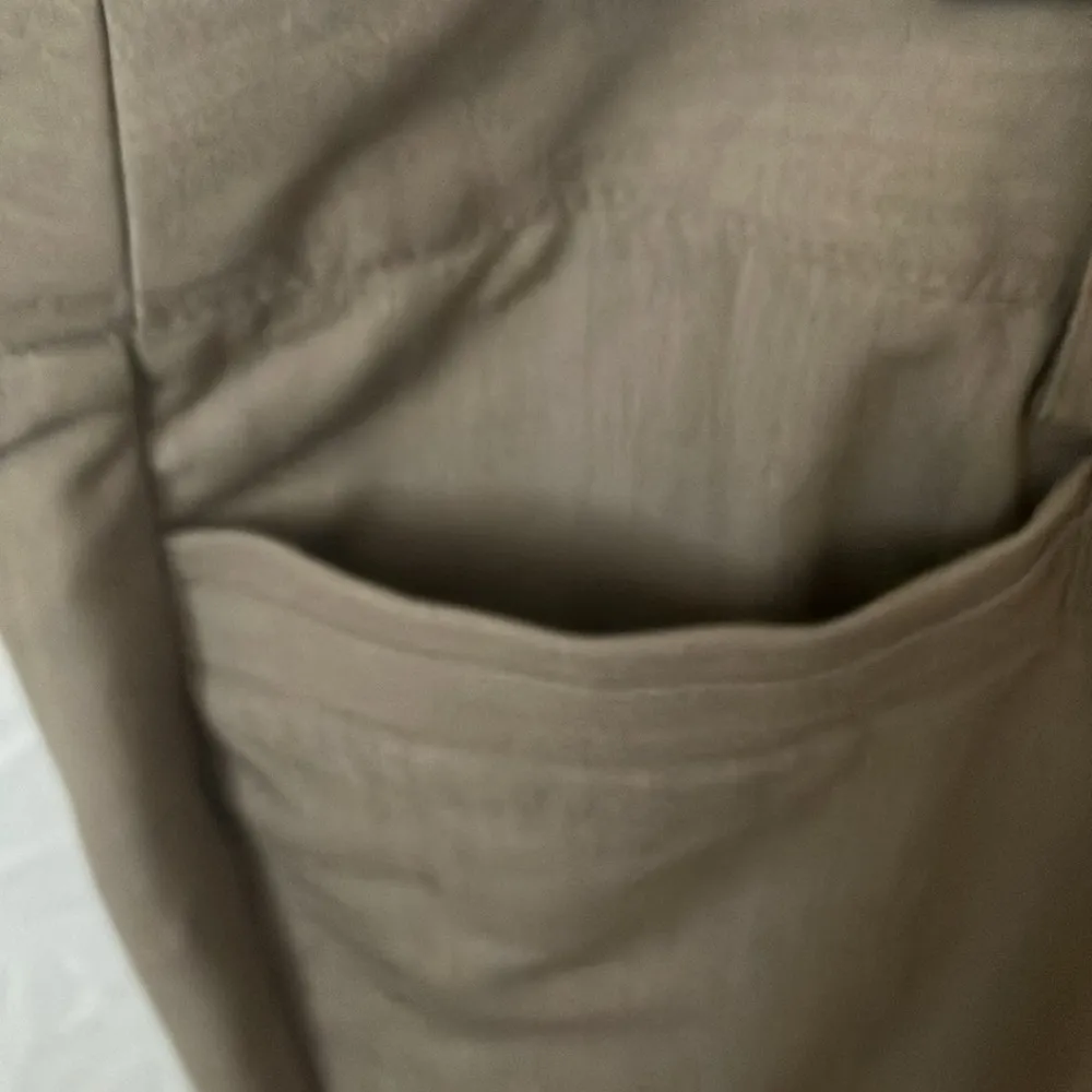 DressBarn: Tan Khaki Cropped Pants- with buttons on side of pants- slim leg- 16 - Image 12