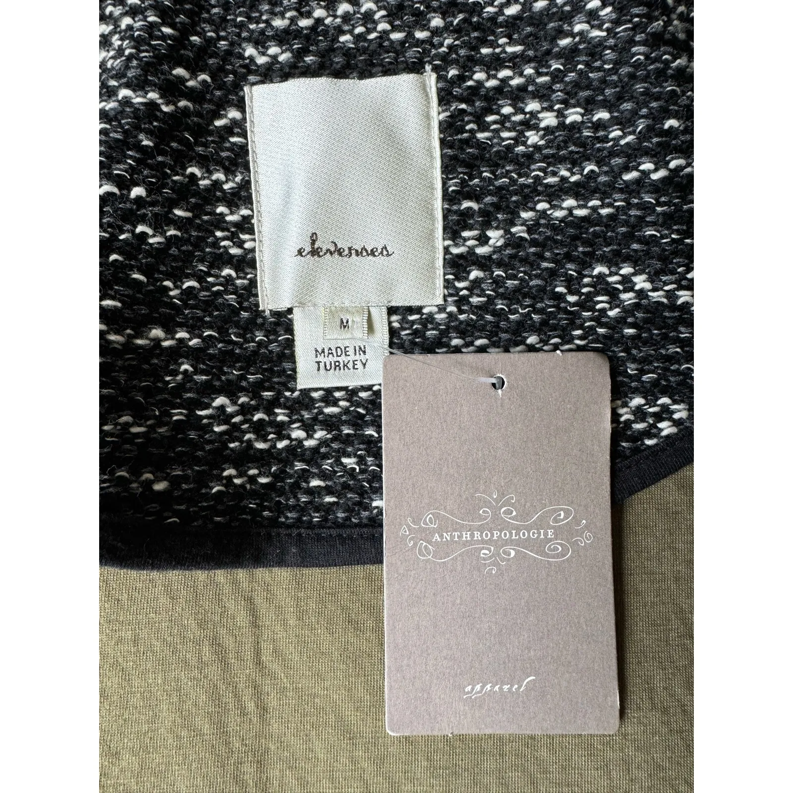 NWT Anthropologie Elevenses Black Motif Minka one button pockets Jacket medium - Image 11