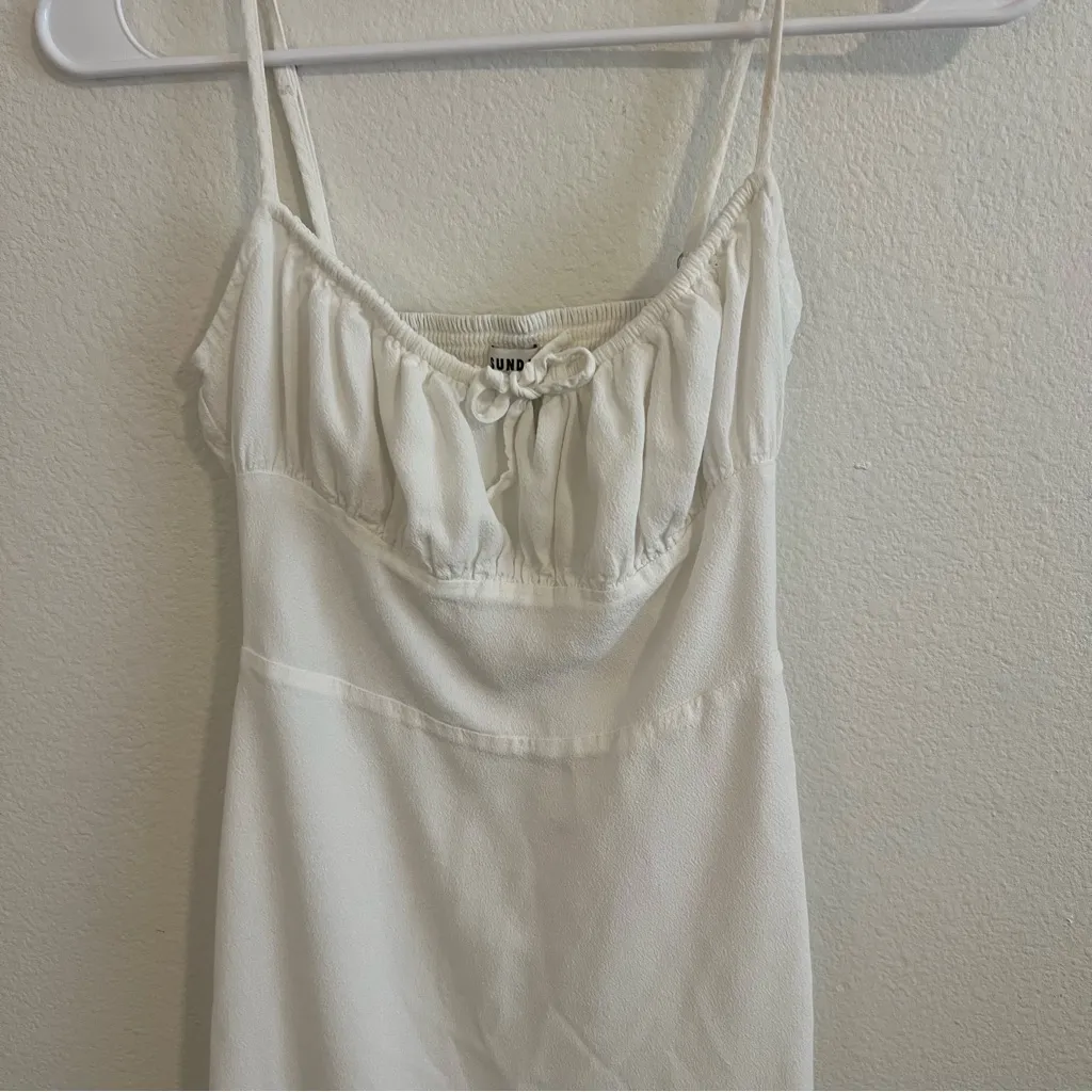 Aritzia Sunday Best Delilah Mini Dress White Size XXS - Image 3