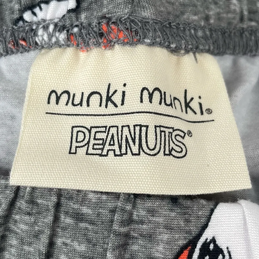 Munki Munki Peanuts Snoopy Halloween Pajamas Gray Orange Size Medium Large - Image 6