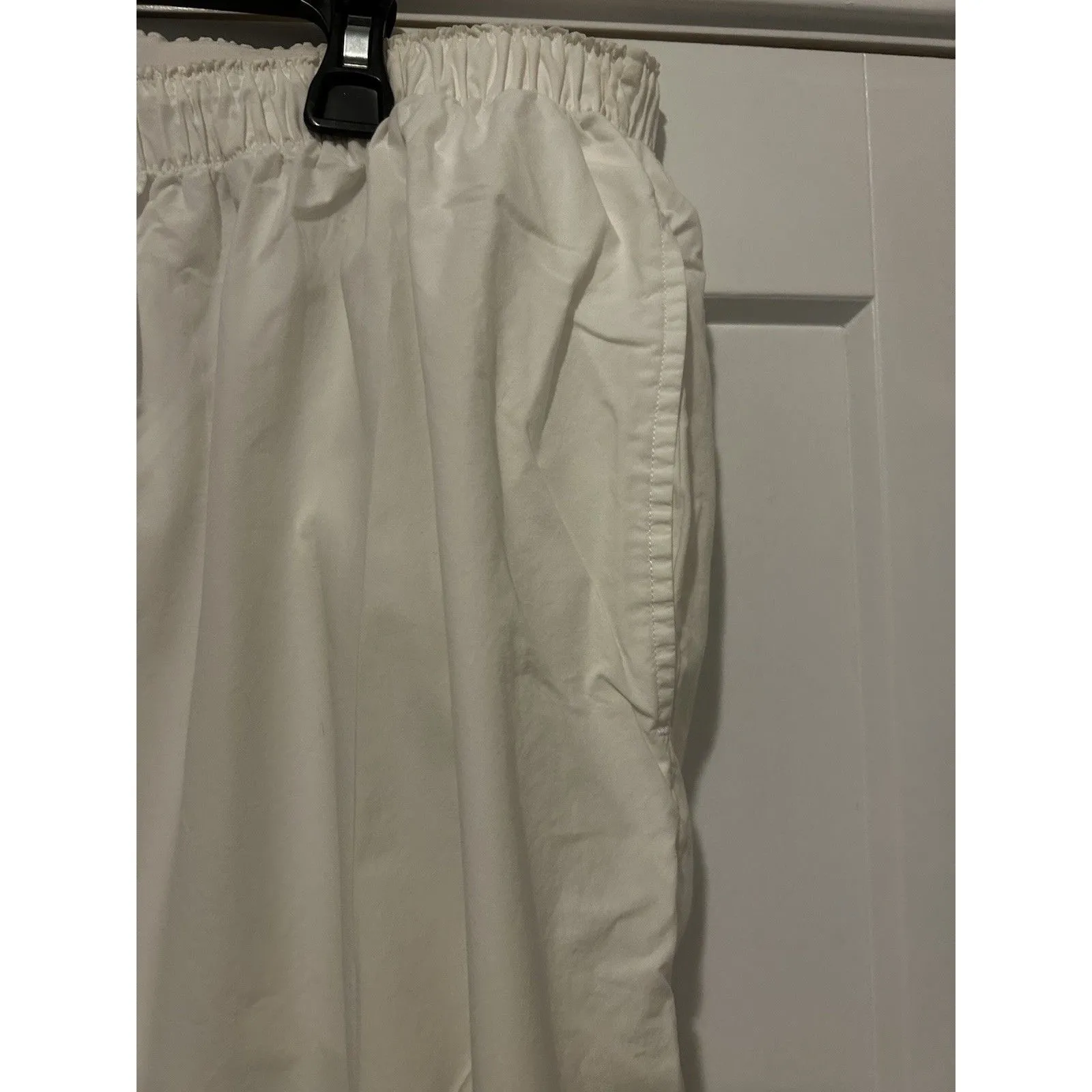 SKIMS Pajama Pants Size 2X White Poplin Sleep Elastic Waist Pockets Lounge Cozy - Image 2