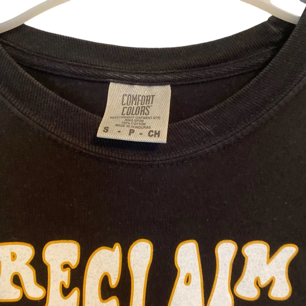 Girl Defined Reclaim Womanhood Longsleeve Butterfly Graphic Print Tee Size Small Black - Image 3