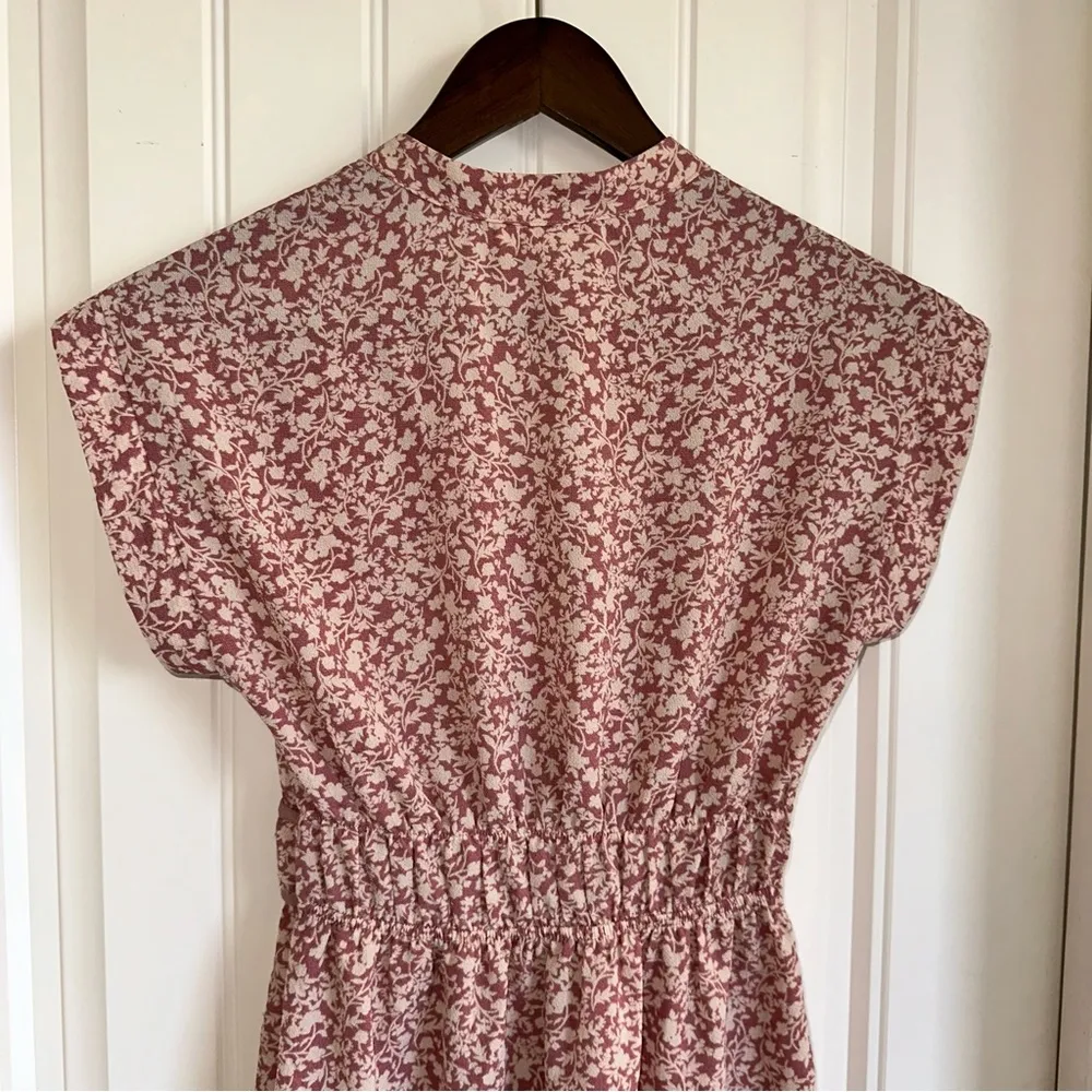 Monteau, dusty, pink floral dress women XS - Image 11