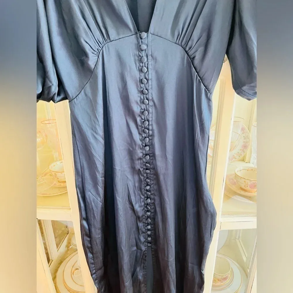 Anthropologie Magali Pascal Puff-Sleeved Midi Dress Size Medium NWOT $495 - Image 3