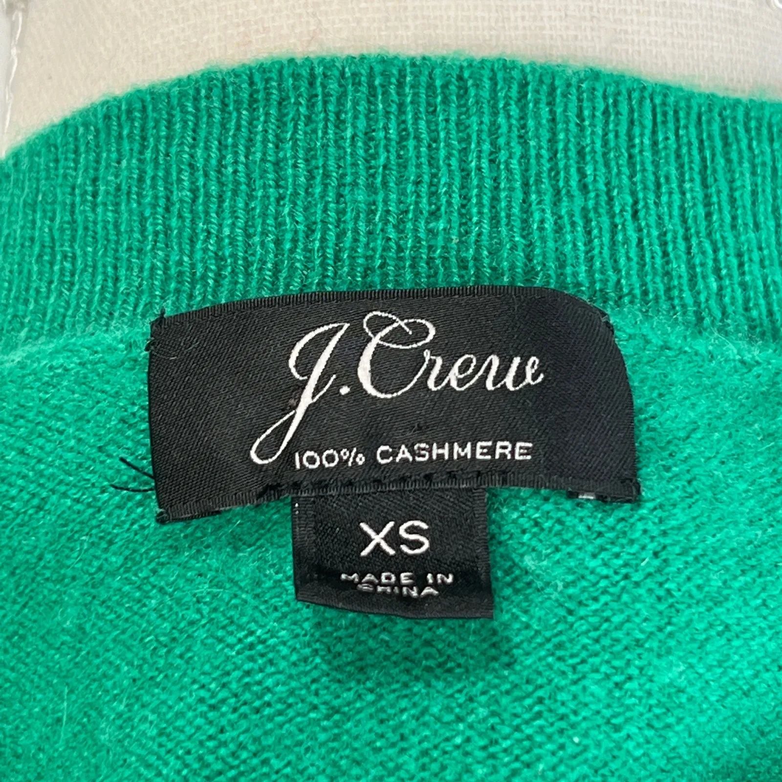 J. Crew Long Sleeve Everyday Cashmere Sweater in Salut! K4689 Kelly Green - Image 3