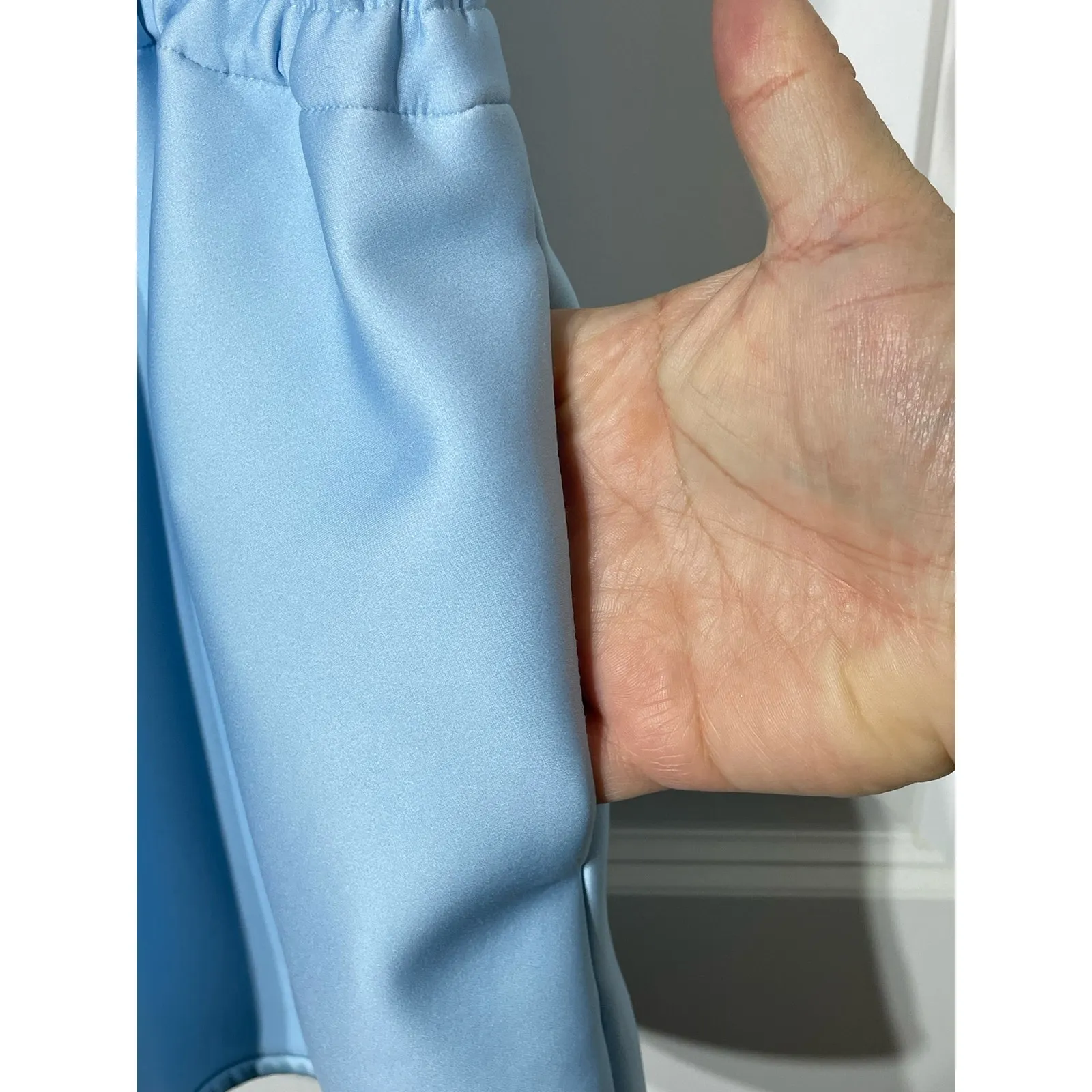 Cynthia Rowley Dress Medium Blue Floral Scuba Knit Dropped Waist Prom Fairycore - Image 7