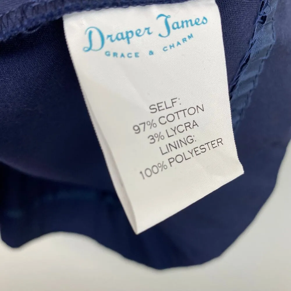 Draper James Solid Navy Crew Love Circle Sleeveless Dress Sz 0 Minimalist - Image 7