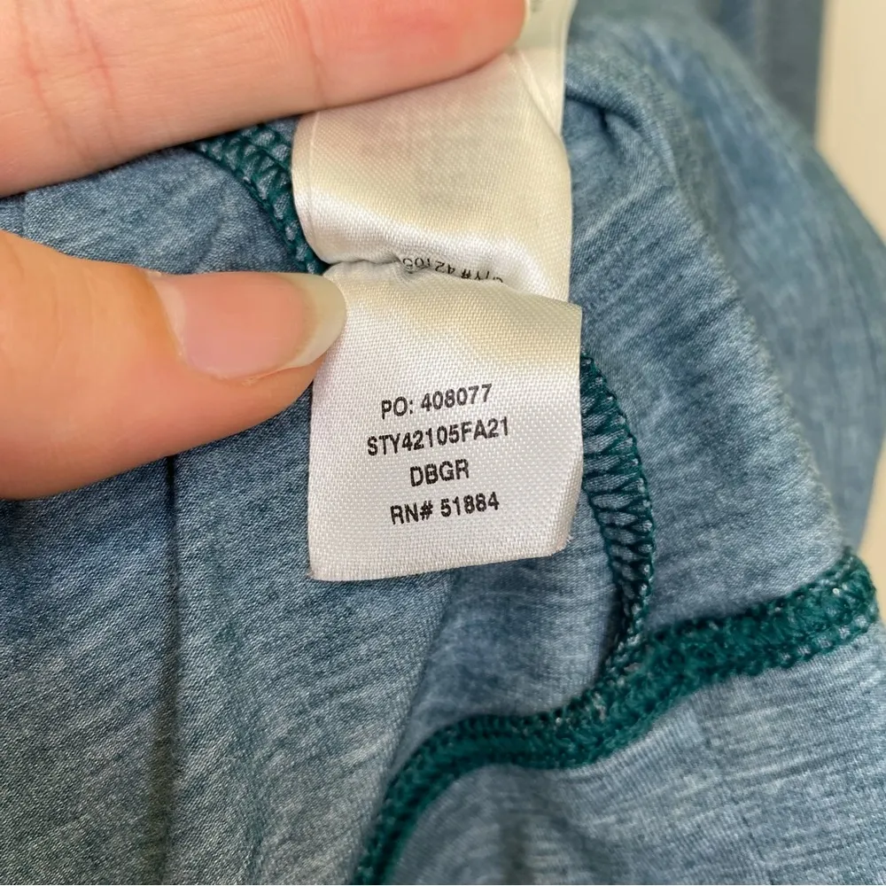 PATAGONIA Glorya Long Sleeve Twist Back Shirt in Dark Borealis Green Sz Large - Image 11