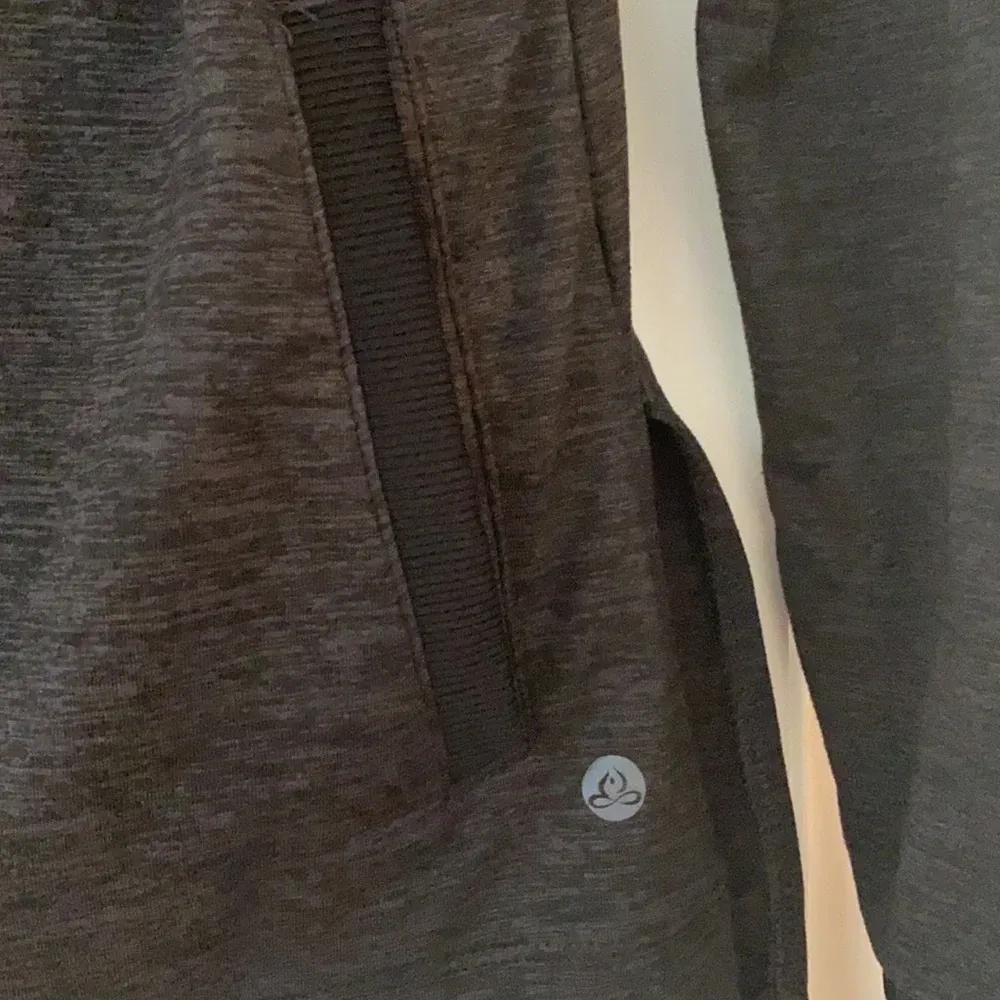 Gray cowl neck‎ Apana workout casual top pockets M Charcoal Drawstring Pullover - Image 9