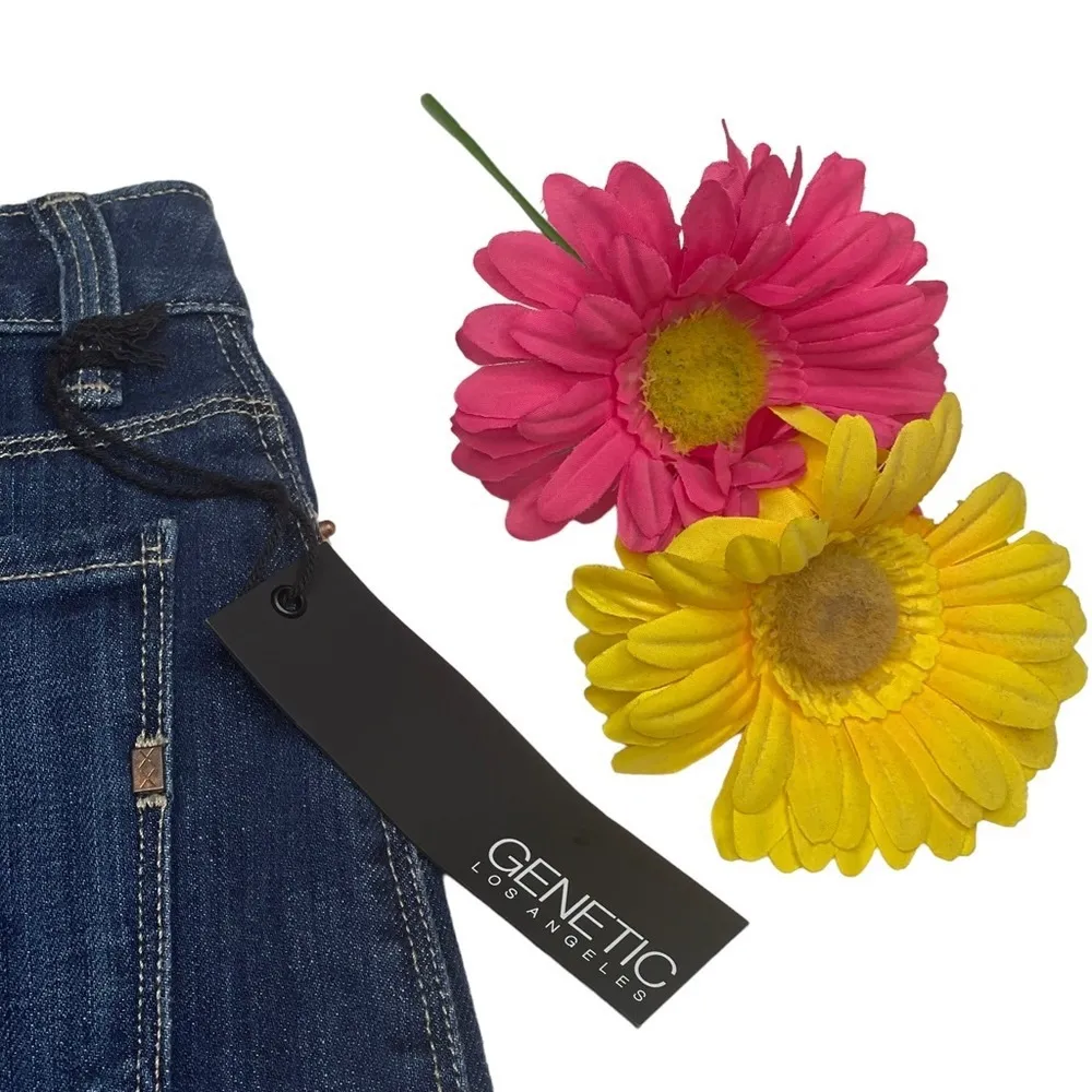 new Genetic Denim ☻ Festival Flower Patch Denim Jeans Skirt ☻ Studio City ☻ 25 - Image 11