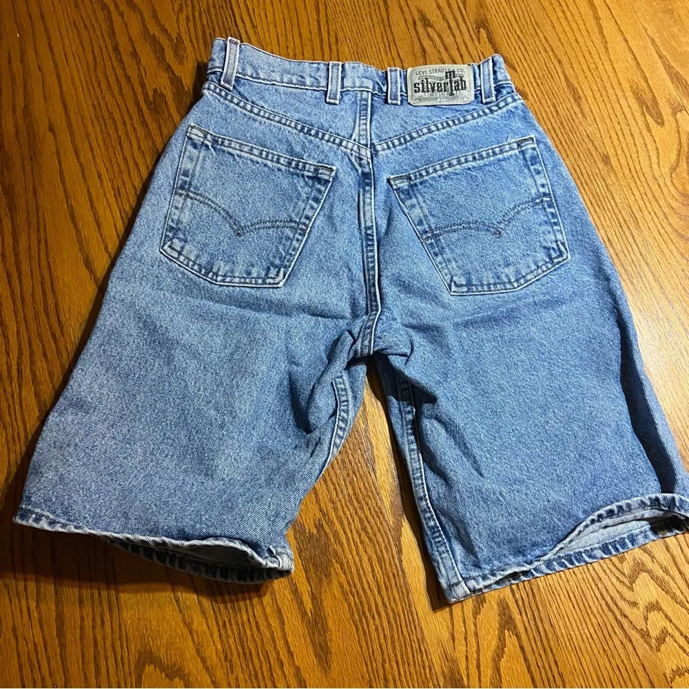 Levi Silver Tab Jean Shorts Size 28 100% Cotton - Image 7