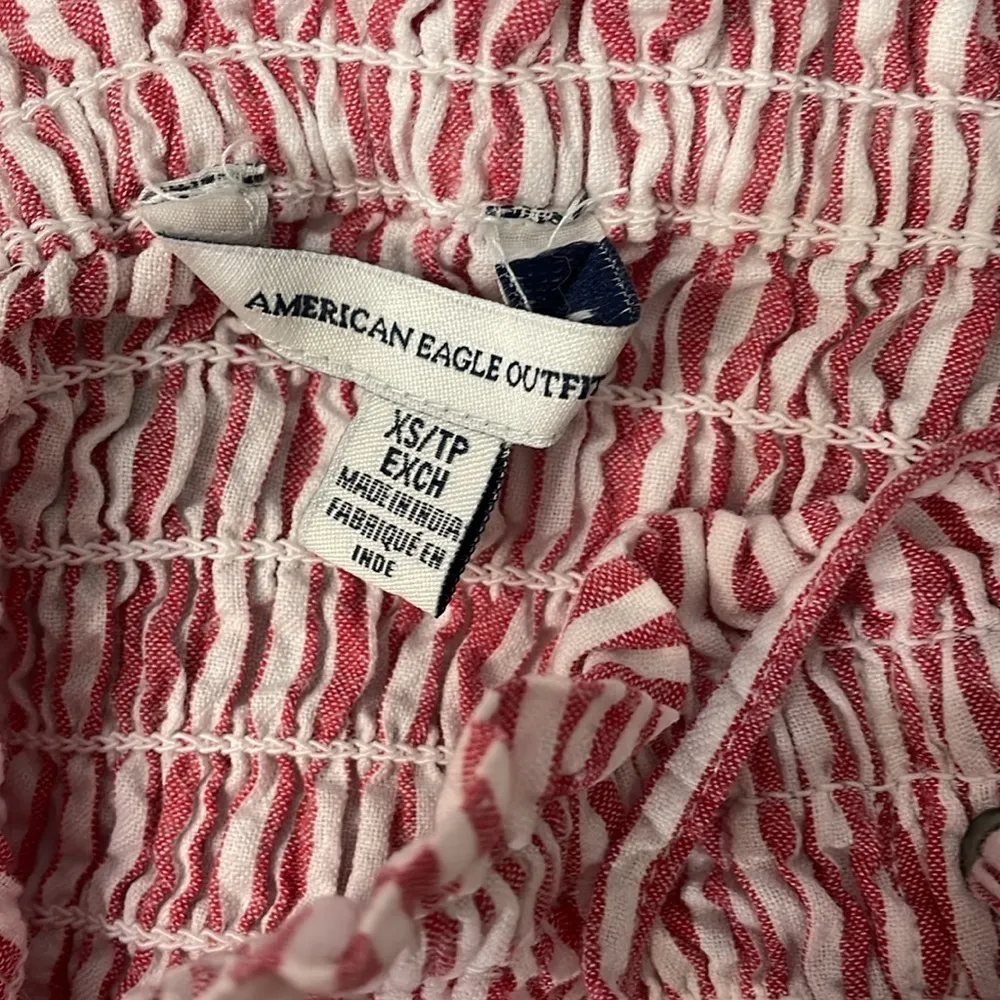 American Eagle Smocked Lace Up Tube Top - Image 5