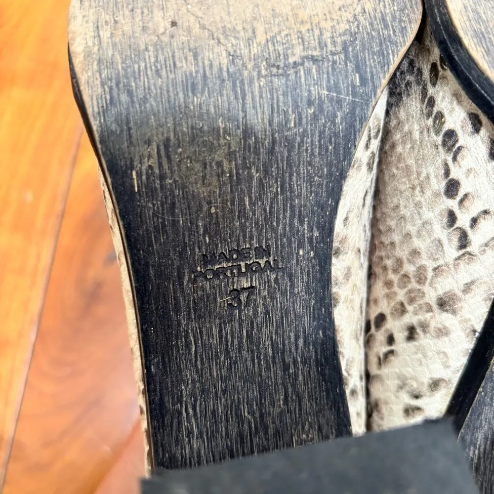 Free People Silver Storm Mules in Snakeskin Leather 6.5 - Image 14