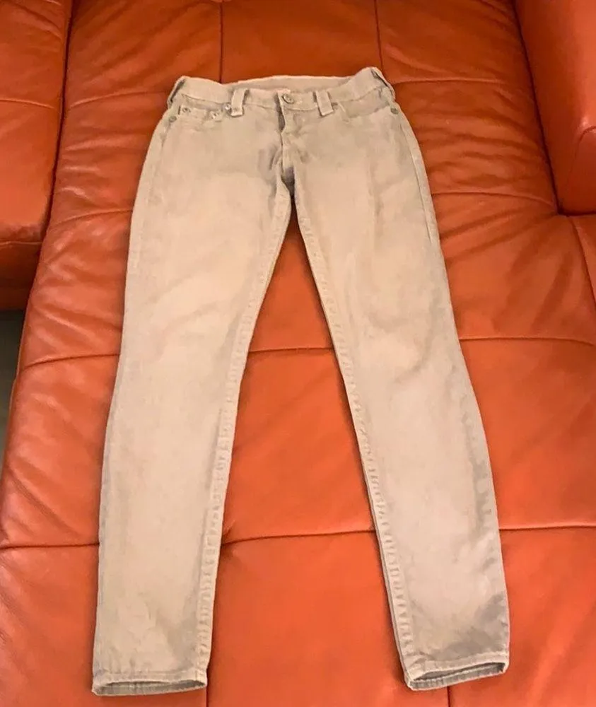 True Religion Halle Snake Print Khaki Skinny Jeans - Image 3