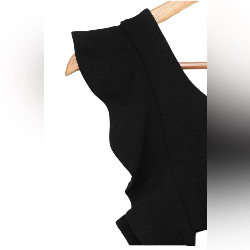 Positively Beaming Black Backless Ruffled Mini Dress. NWT!!! - Image 5