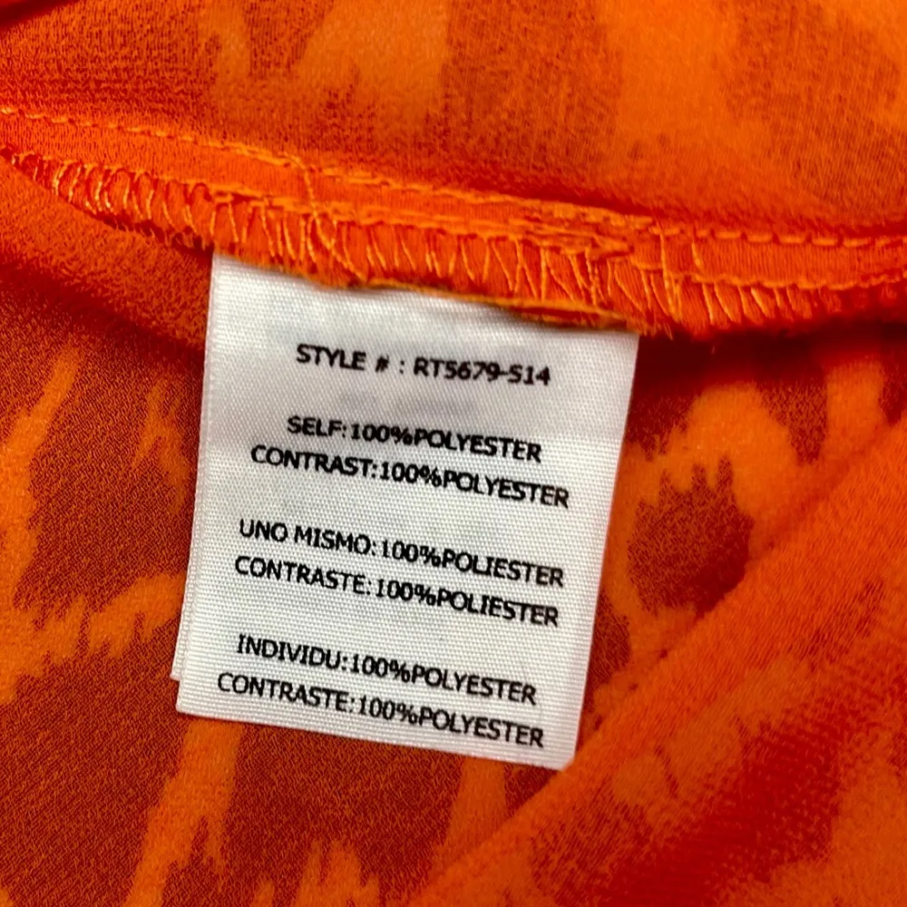 Ladies Ryu Orange ruffle sleeve top size medium - Image 4