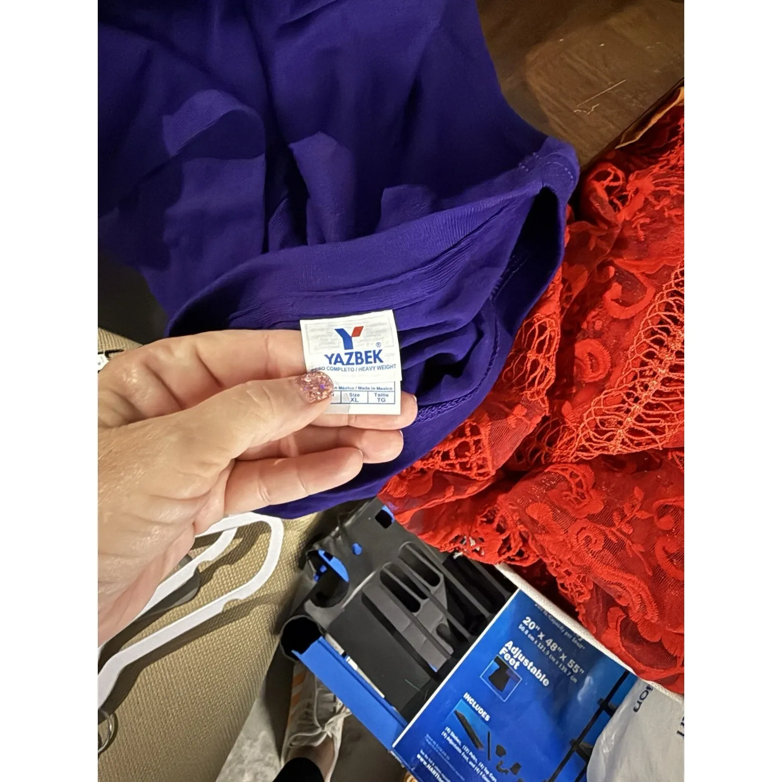 Playa del Carmen Mexico T-Shirt XL Yazbek Heavyweight Purple Graphic Tee‎ - Image 4