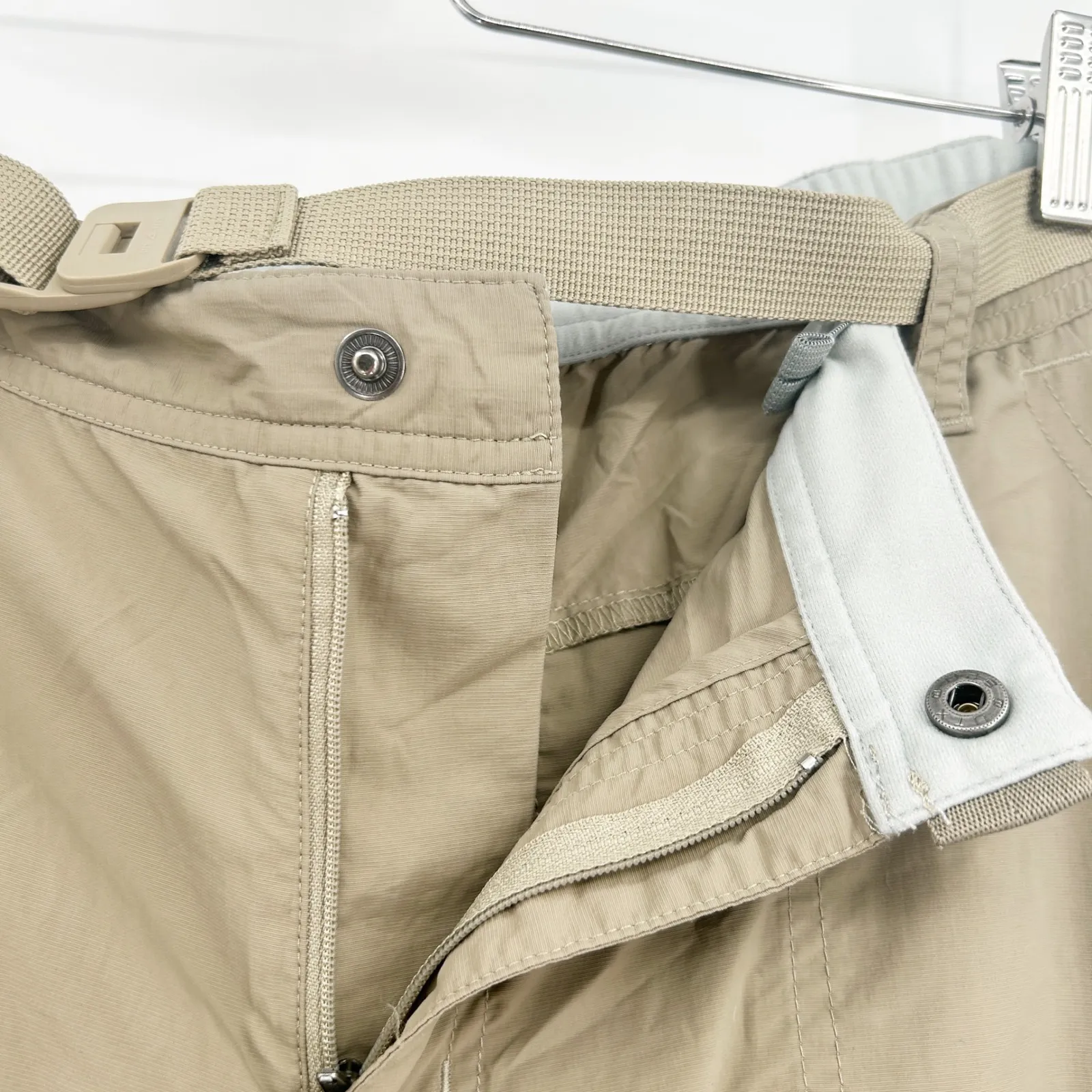 REI Womens Convertible Hiking Pants Size 12 Tan Outdoor Cargo Zip Off Gorpcore Tan - Image 6