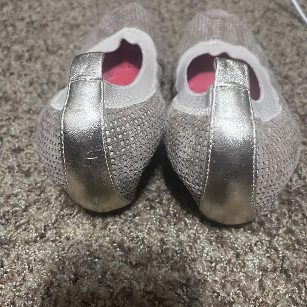 Pas de Rouge Wedge Ballet Flats Slip On Shoes Beige Suede Size 35.5 Italy Tan - Image 7