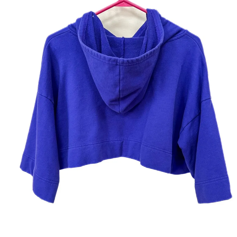 Crop hoodie #VDR VIADELLEROSE, made in Turkey. Purple, OS, 100% cotton White - Image 6