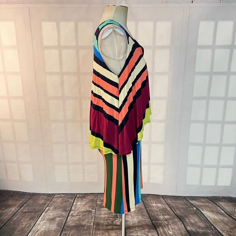 Maeve Anthropologie NWT Davina colorful striped  layered look dress - Image 6