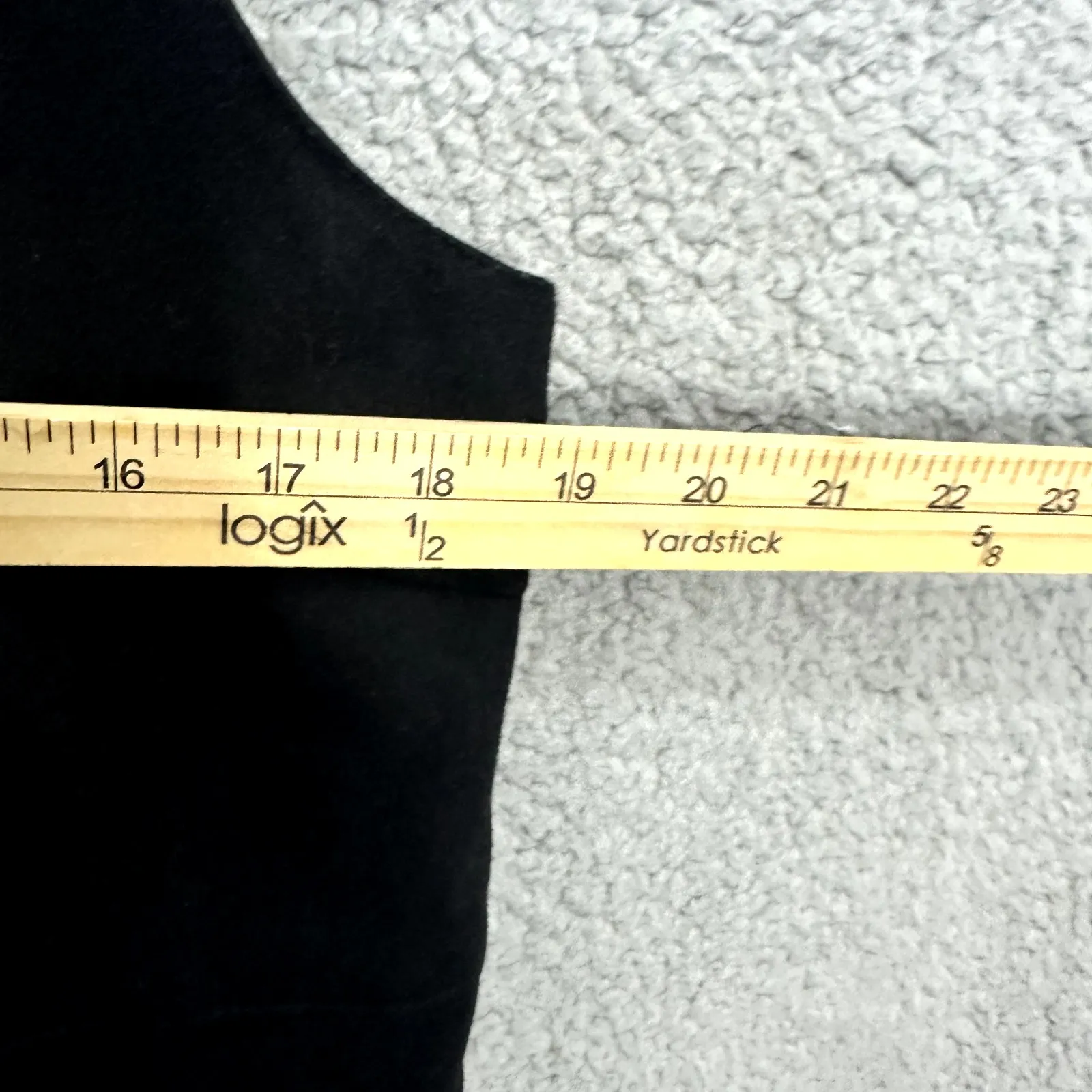 Harve Benard Wool Dress 10 Black Sleeveless Button Grunge‎ 90s Vtg Mod  Academia - Image 5