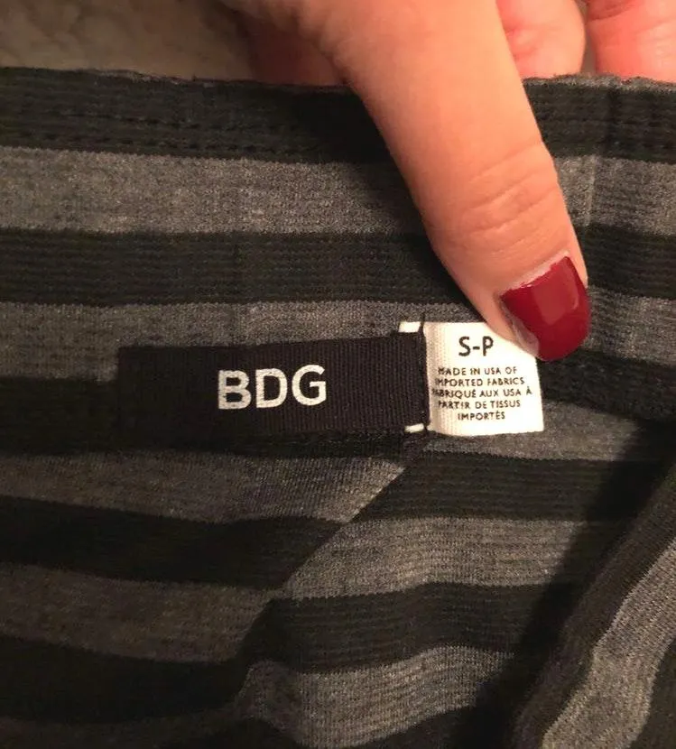 Gray & Black Striped Skirt - Image 2