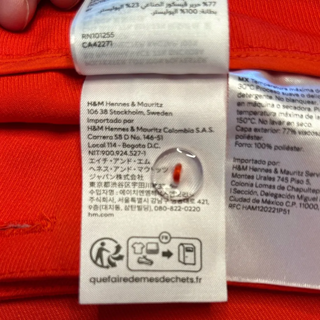 H&M vibrant red flared trouser dress pants. Bold polished Valentine’s Day 6 REG - Image 10