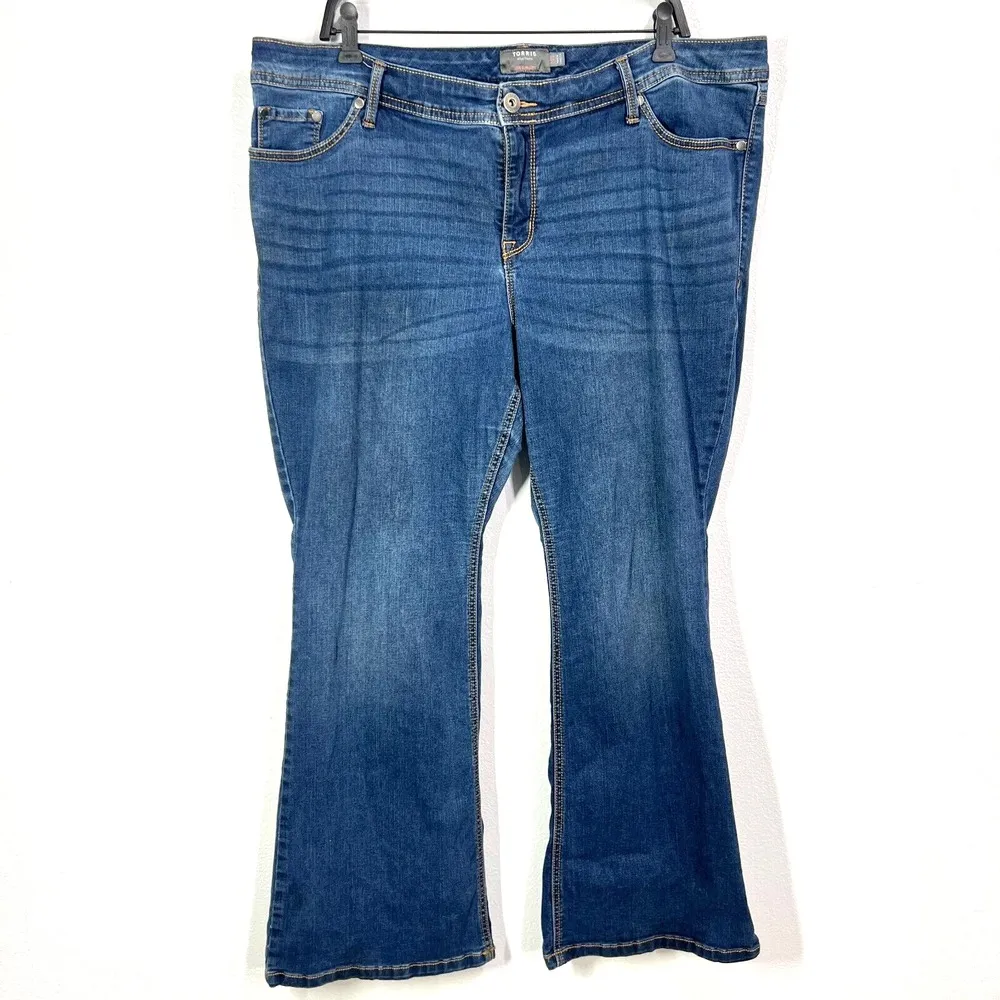 Torrid Luxe Slim  Boot‎ Jean Feel The Fit Super Stretch Size 22S Comfort Casual - Image 2